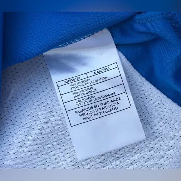 Nike Fit Dry Blue & White Mesh Short-sleeve Tee - S - Picture 5 of 6